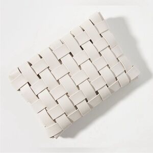 ANTHROPOLOGIE NEW Lindy woven clutch/crossbody  -cream